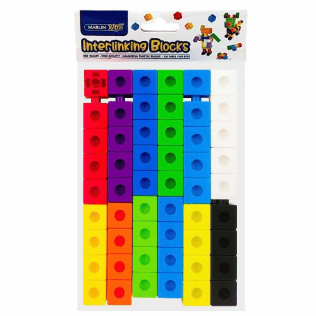 Marlin Interlinking Blocks – 100 Piece Colourful Maths & Learning Set